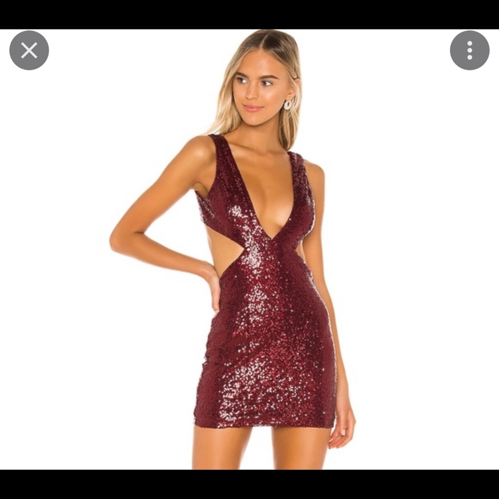Superdown kaylie sequin cutout dress